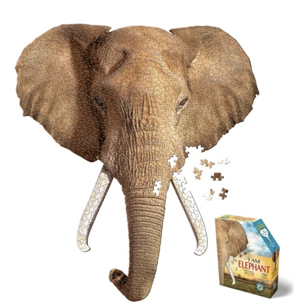 I Am Elephant 700 Piece Head Shaped Jigsaw Puzzle **New SEALED Box** Poster Size